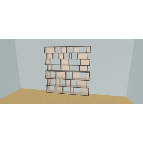 Custom bookcase  (H218cm - W231 cm)