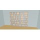 Custom bookcase  (H222cm - W300 cm)
