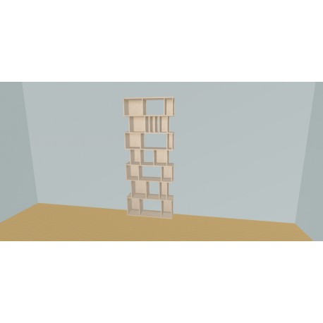 Boekenkast op maat  (H222cm - B100 cm)