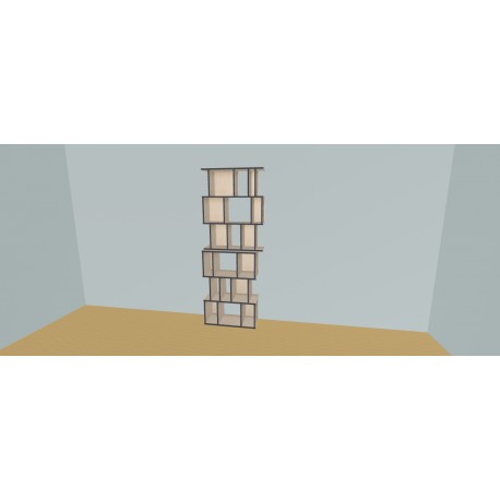 Boekenkast op maat  (H218cm - B93 cm)
