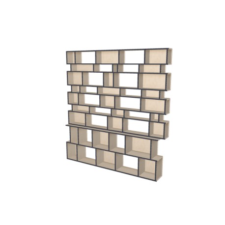 Custom bookcase  (H221cm - W210 cm)